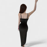 Gabriela - Vestido de veludo com fenda