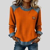Delancine™ | Sweatshirt em Design Patchwork