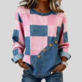 Tindelle™ | Sweatshirt de Patchwork Kunst