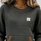 Noelle™ | Sweatshirt de Gola Redonda em Cores