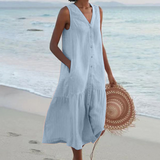 Celeste - Vestido com Decote em V