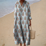 Robe de Verão Impressa Flatteuse