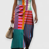 Tânia - Vestido sem mangas estampado