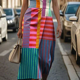 Tânia - Vestido sem mangas estampado