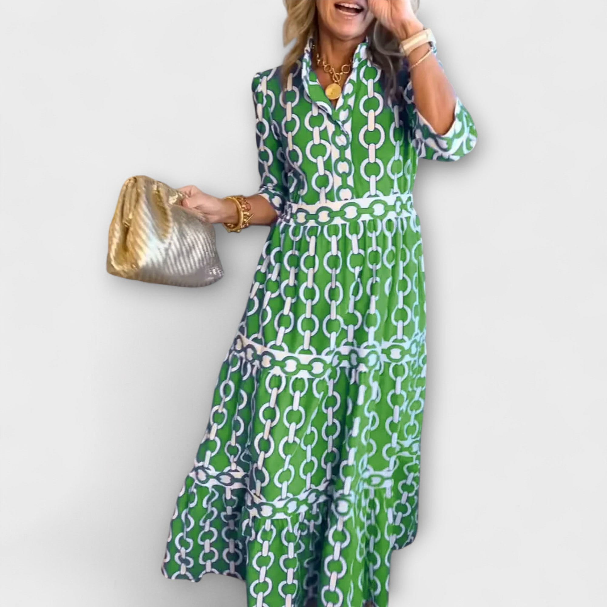 Sofia - Vestido Midi com Correntes