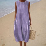 Robe de Verão Confortável Sem Mangas