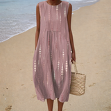 Robe de Verão Confortável Sem Mangas