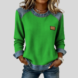 Delancine™ | Sweatshirt em Design Patchwork