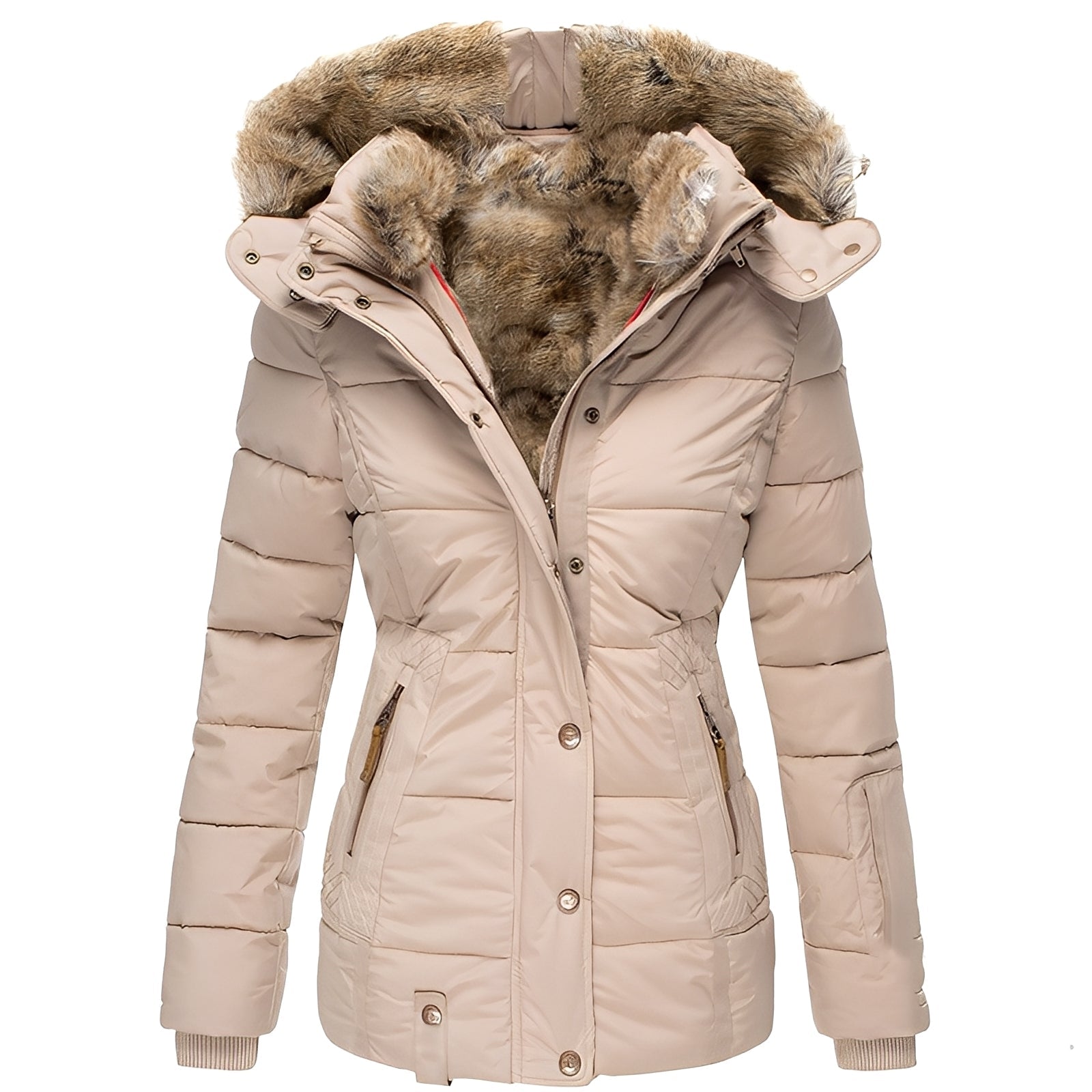 OLIVIA™ – Casaco slim-fit elegante com gola de pelo