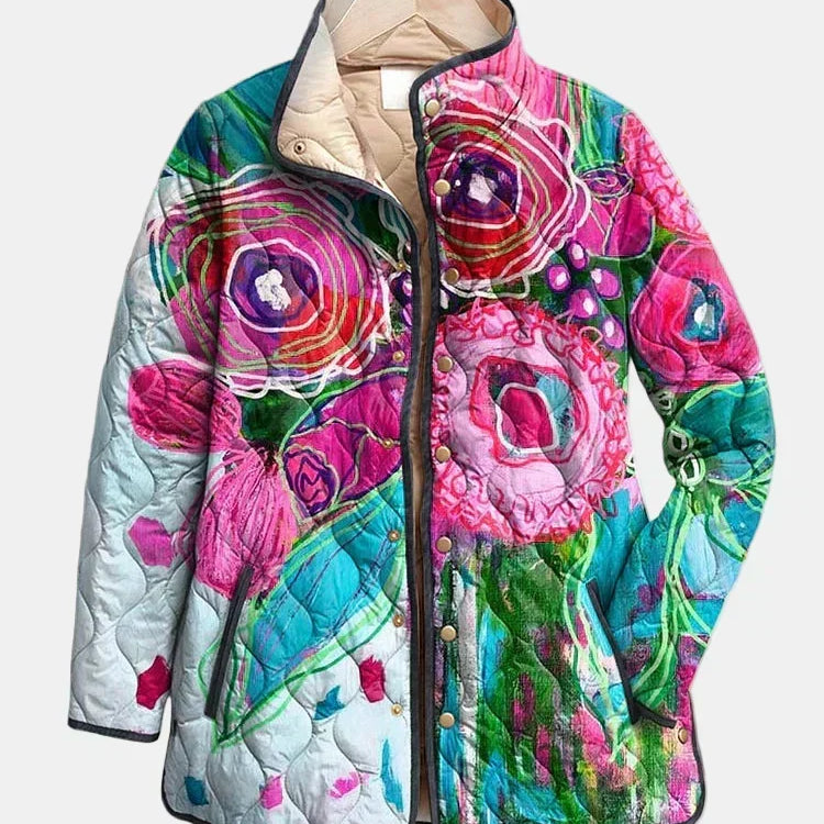Alcina | Casaco Matelassado Aquarela Floral Lucie