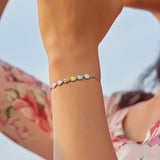 Pulseira de Impressão de Pata em Prata Esterlina – Ajuste Ajustável