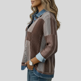 Meridell™ | Sweater com Estampa de Blocos de Cor