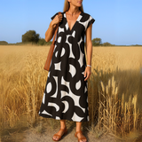 Magda - Vestido fluido com decote V