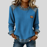 Delancine™ | Sweatshirt em Design Patchwork