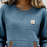 Noelle™ | Sweatshirt de Gola Redonda em Cores