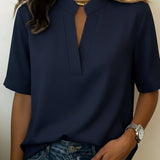 Élise — Blusa elegante com colarinho refinado