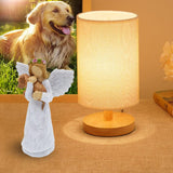 Conjunto de Presente em Memória de Cão com Estátua do Anjo da Amizade & Pulseira do Chakra da Ponte do Arco-Íris