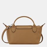 Mini Mala de Couro Longchamp - Castanho