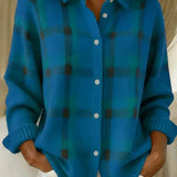 Kelsey™ | Cardigan Xadrez em Malha Aconchegante