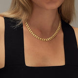 Colar chunky com elos cubanos