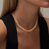 Colar chunky com elos cubanos