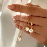 Conjunto de joias elegantes com pérolas