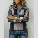 Meridell™ | Sweater com Estampa de Blocos de Cor