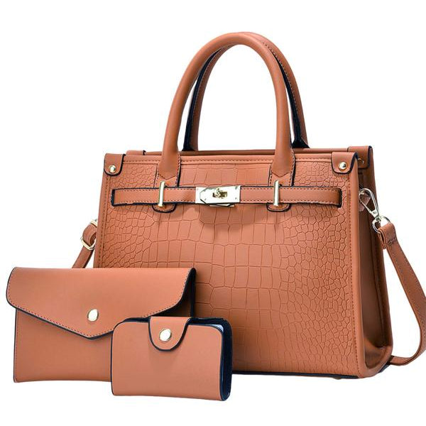 Bella Borsa - Bolsa de Ombro com Estampa de Crocodilo