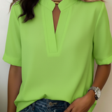 Élise — Blusa elegante com colarinho refinado