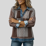 Meridell™ | Sweater com Estampa de Blocos de Cor