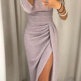 Natália - Vestido chique ombros descobertos