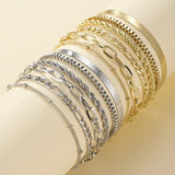 Conjunto de pulseiras 5 peças em ouro