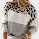 Andreia - Camisola descontraída com padrão leopardo