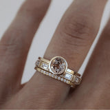 Anel Dourado Brilhante™ – Estilo Vintage