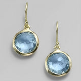 Brincos Chiques com Cristal Azul
