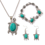 Conjunto de Joias Tartaruga Turquesa