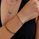 Pulseira de corrente dourada Capri