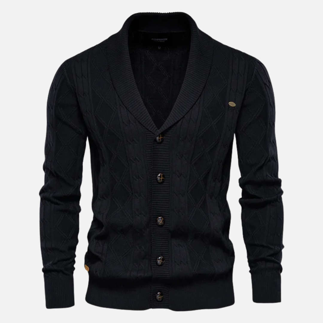 Francisco - Cardigan Argyle Mistura Suave