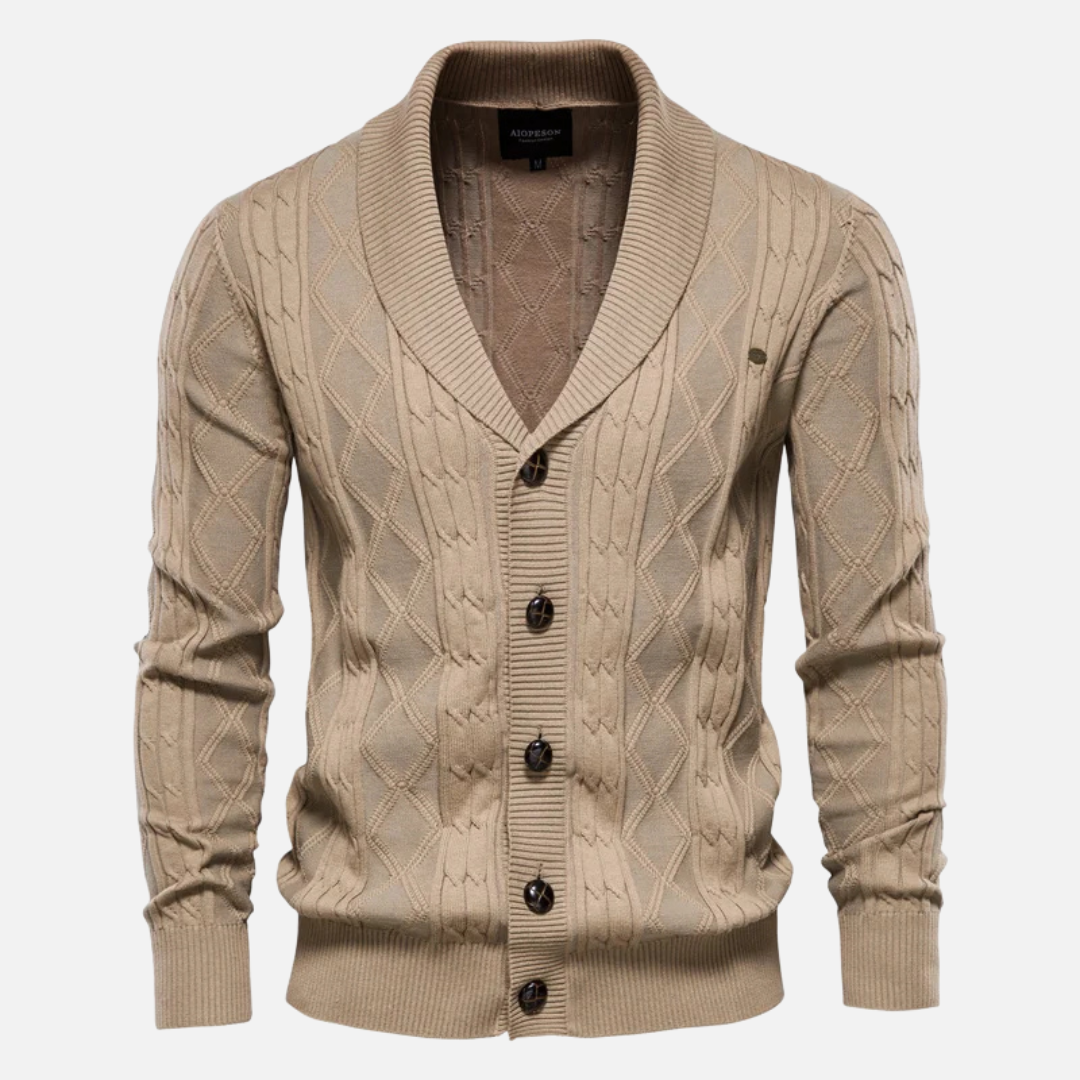 Francisco - Cardigan Argyle Mistura Suave