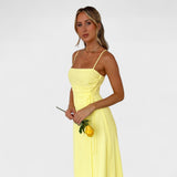 Flóssi - Vestido maxi amarelo