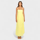 Flóssi - Vestido maxi amarelo