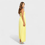 Flóssi - Vestido maxi amarelo