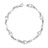 Edição Limitada Pulseira de Charms em Prata Pura com Patas de Cão e Ossos
