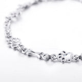 Edição Limitada Pulseira de Charms em Prata Pura com Patas de Cão e Ossos