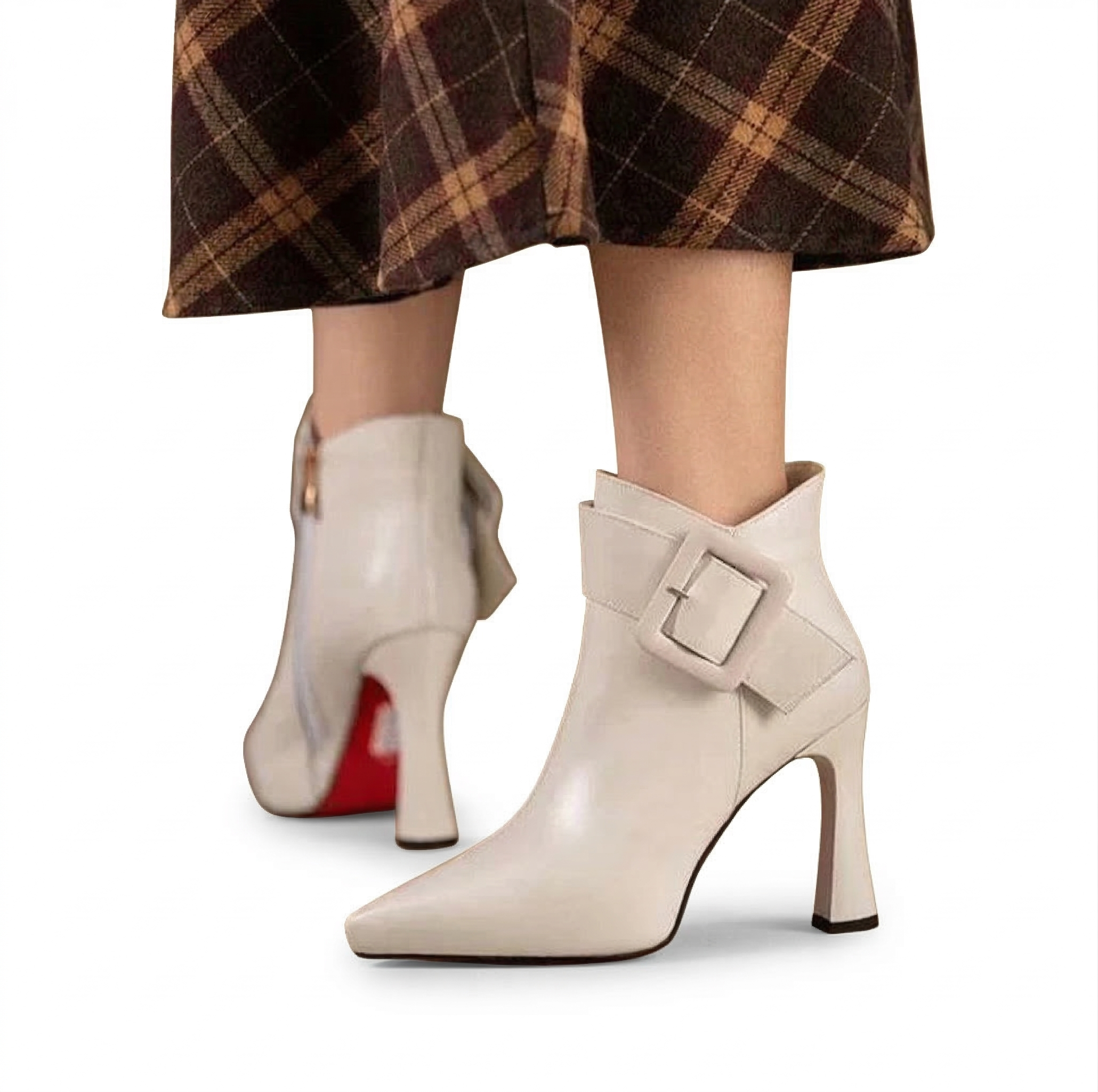 Constança | Botins de Salto Alto com Fivela