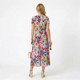 Inês - Vestido Longo com Folhos Fluídos