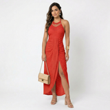 Valentina | Vestido Midi com Decote Transpassado