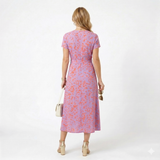 Inês - Vestido Longo com Folhos Fluídos