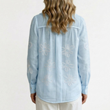 Alice | Blusa Romântica com Bordados de Margaridas