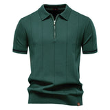 Polo de Meio Zíper - Textura Vertical